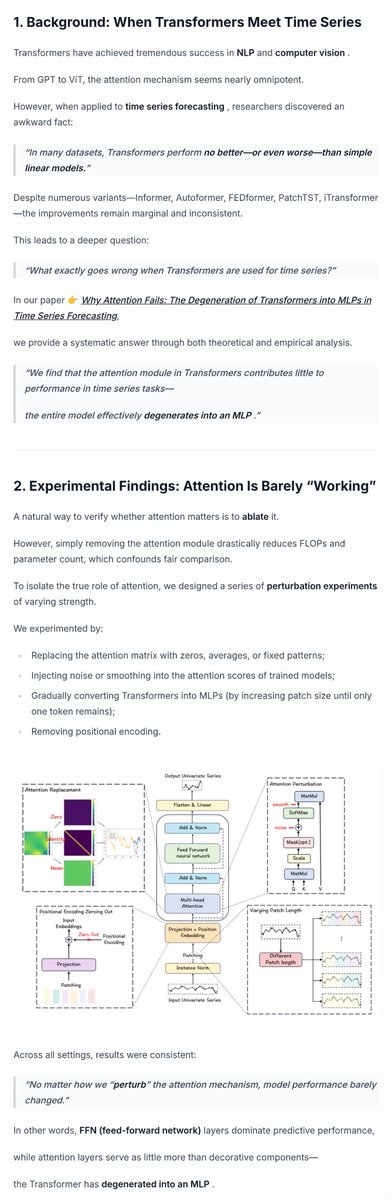 ChandlerGreek's tweet image. New Work:
Time-Series Transformers — The Degeneration of Attention and the Failure of Representation Learning
arxiv.org/pdf/2509.20942
github.com/Greek-Guardian…
#machinelearning #machinelearninginfinance #Transformers #DeepLearning #LLMs #Timeseries #timeforcasting #Finance