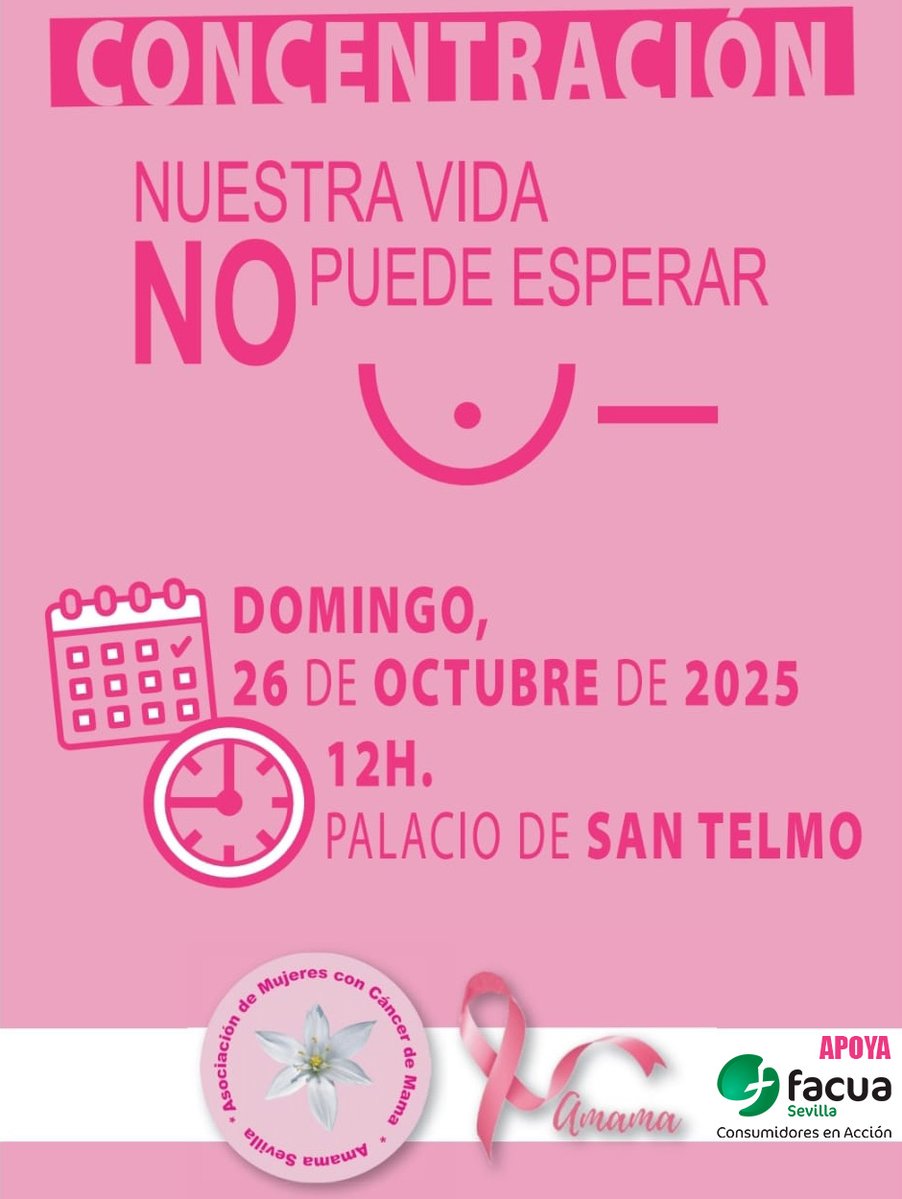 Este domingo los sevillanos salimos de nuevo a la calle para defender nuestra sanidad pública. Para reclamar al gobierno de Monillo Bonilla que deje de mentir y aclare por qué ocultó los resultados de mamografías con sospechas de cáncer a miles de mujeres.