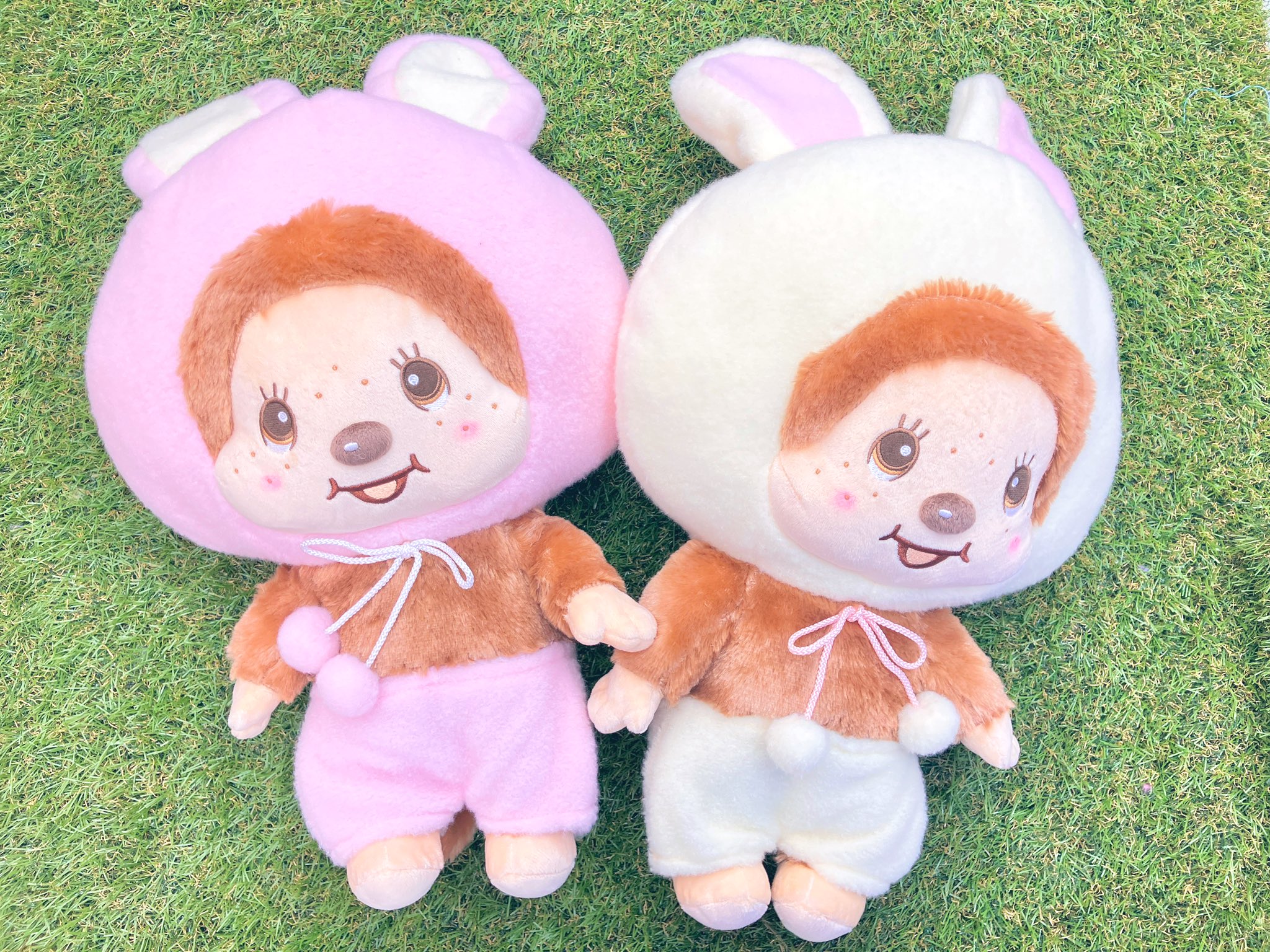 ⑩モンチッチ くすみカラー うさぎさん BIGぬいぐるみ 5個セット