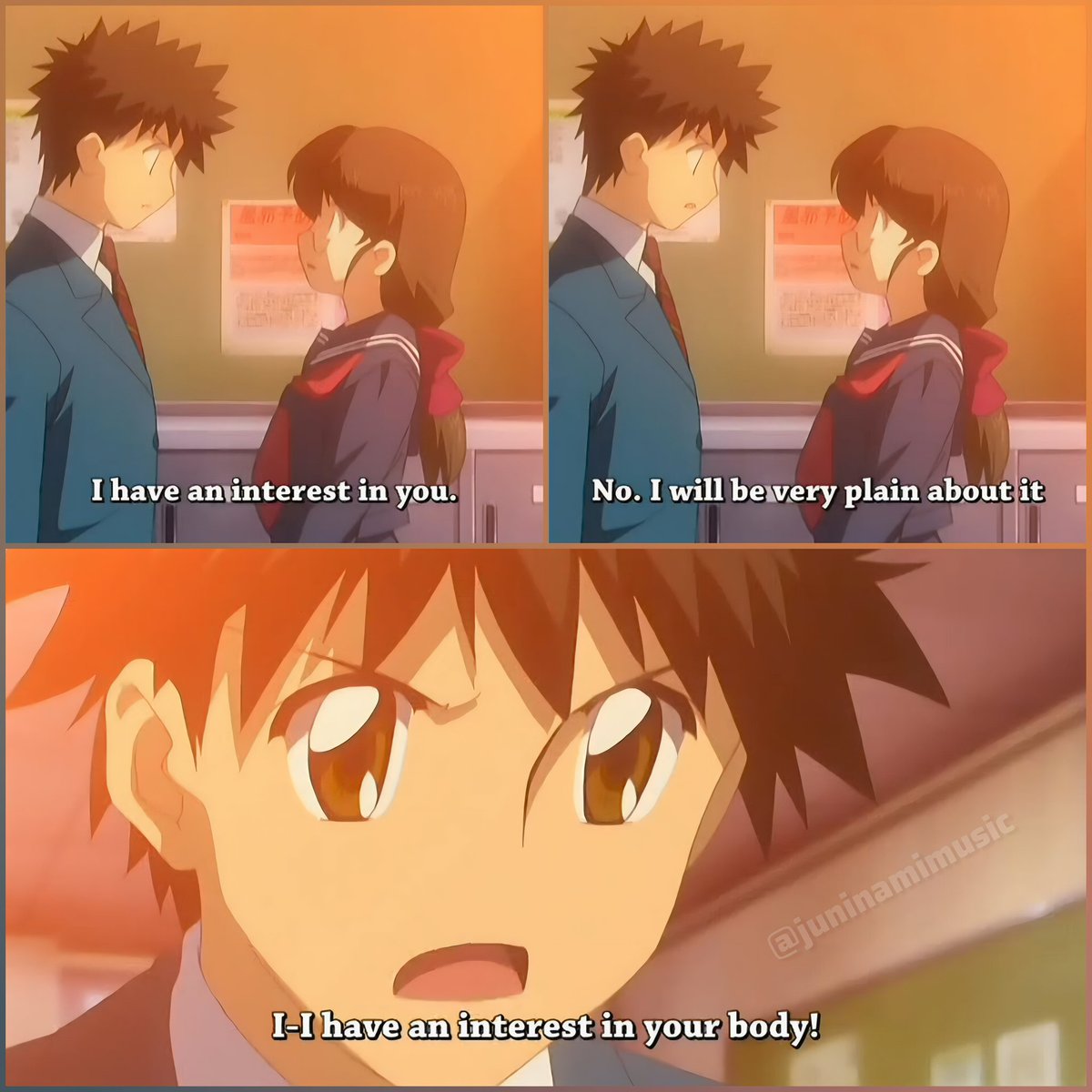 JunInamiMusic's tweet image. 2007 anime was built different 💀
“I have an interest in your body!” the most honest confession in anime history 😂
#CodeE #アニメ #アニメ好き #懐かしいアニメ #2000年代アニメ #AnimeClassic #コードE #コードEアニメ #コードE2007 #CodeEin2025