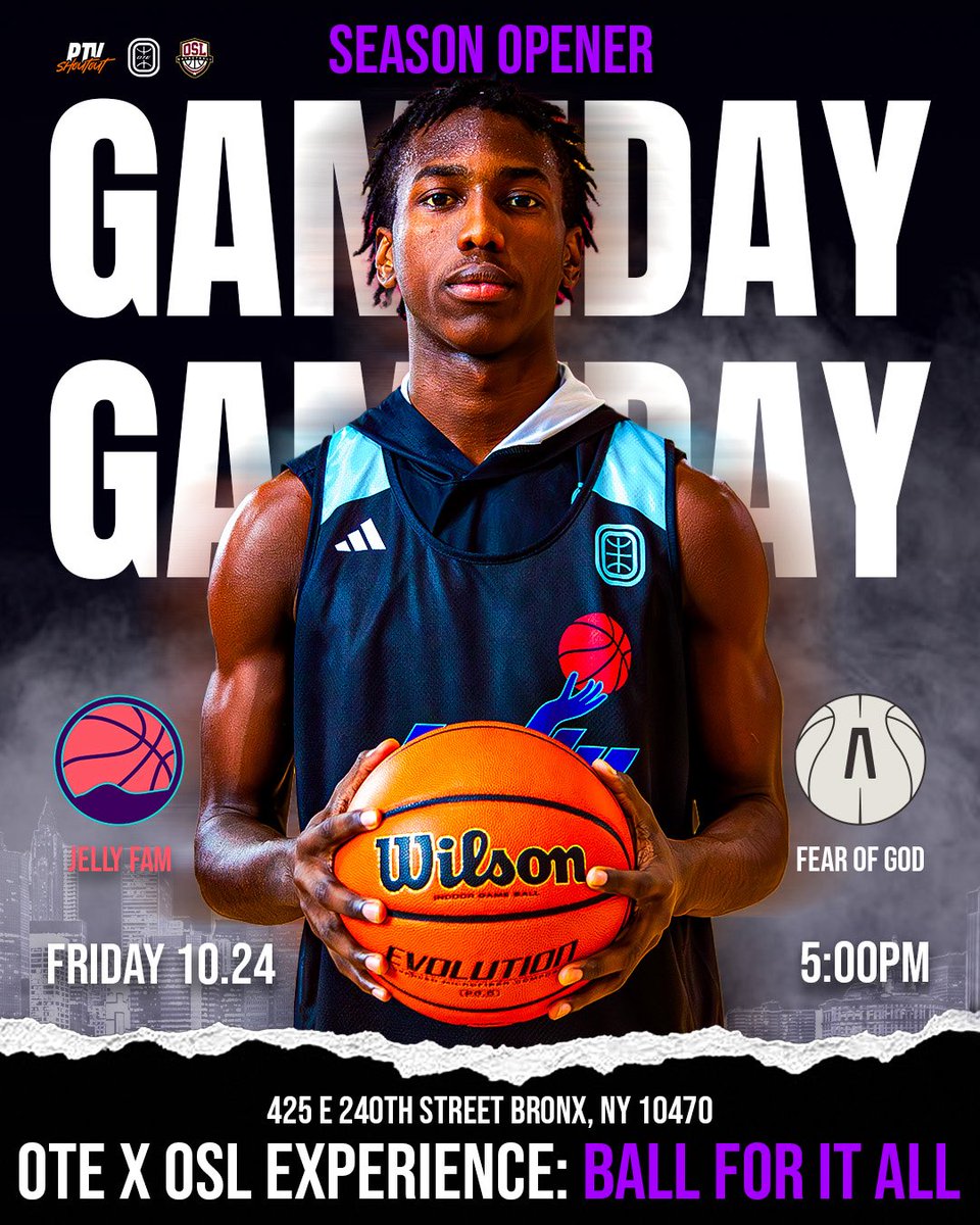 OSLBasketball's tweet image. Join us in supporting the @OTE Jellyfam Basketball Team as they kick off their season against @FearofGod from Fort Lauderdale, Florida. Don’t miss the opportunity to experience the excitement and energy of opening day!!! 🍇

GET YOUR TICKETS HERE⬇️⬇️
markitai.com/e/_P-5IrEskB