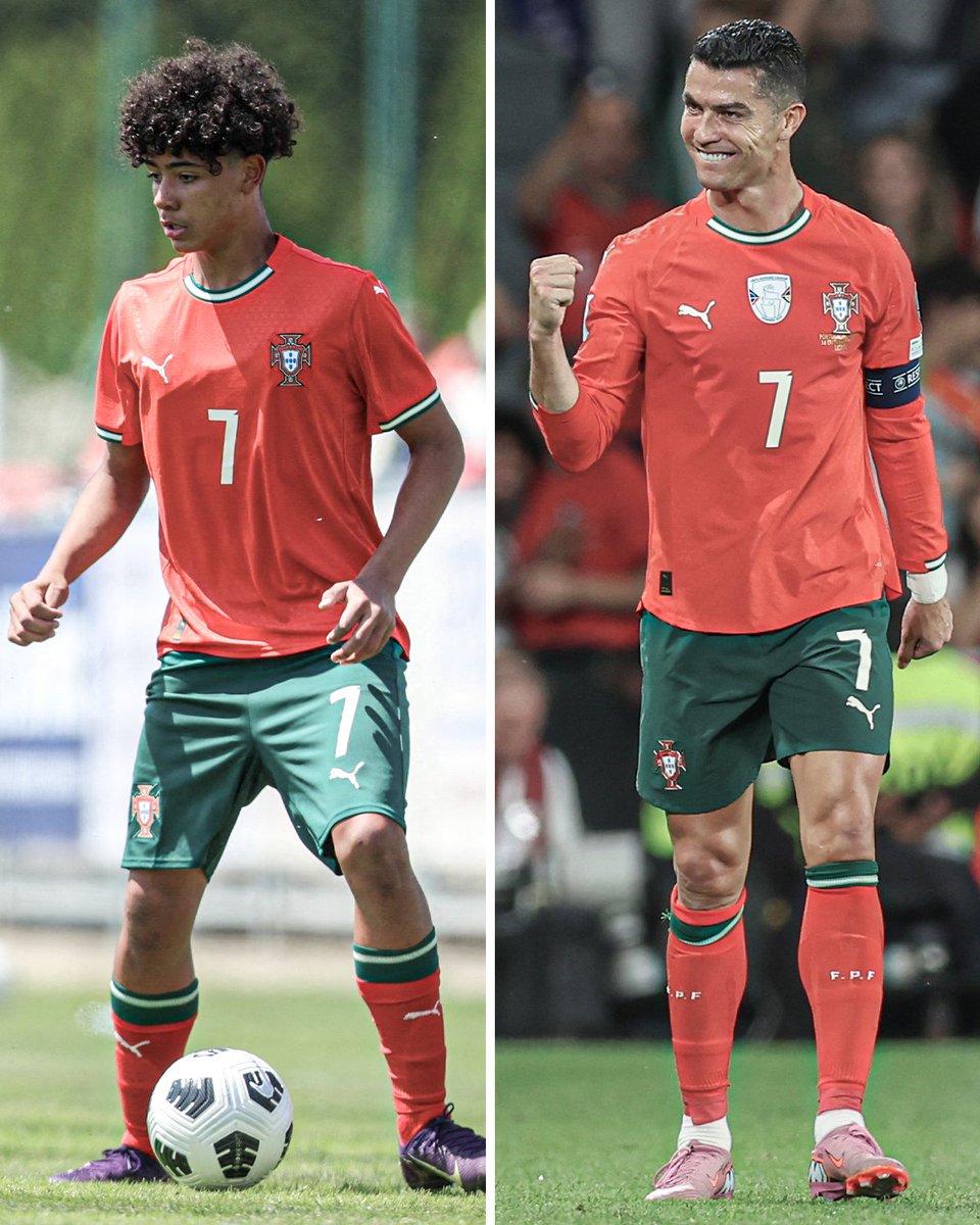 Cristiano Ronaldo Júnior has been called up to the U16 Portugal squad 🇵🇹 

Like father, like son 😉