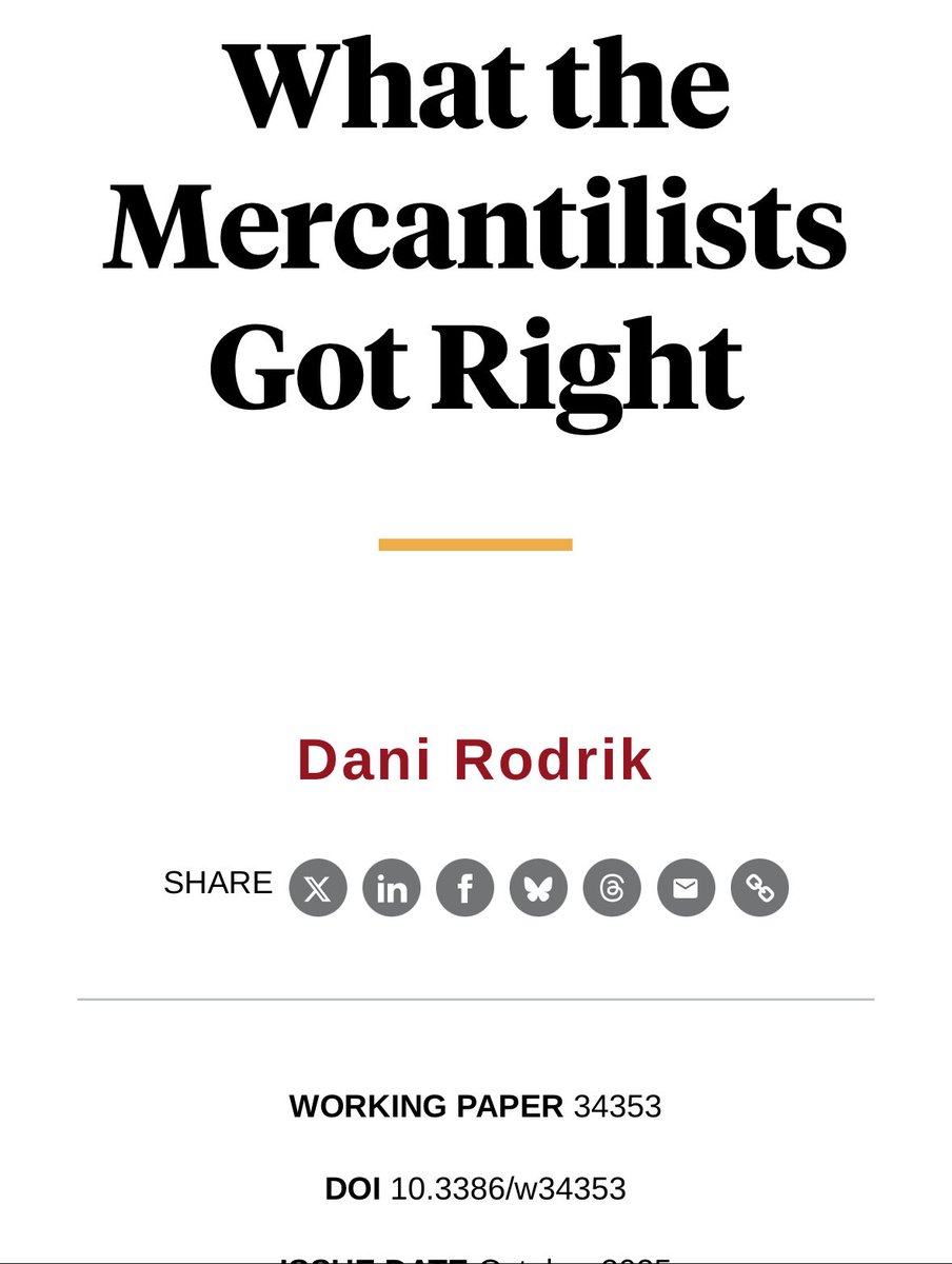policytensor's tweet image. Mearsheimer once wrote a whimsical note arguing that realism and nationalism are “kissing cousins.” One can say the same about mercantilism and the two—they’re kinda poly.
For even if we were to concede Dani’s point that dynamic externalities mean that it is better to make one…