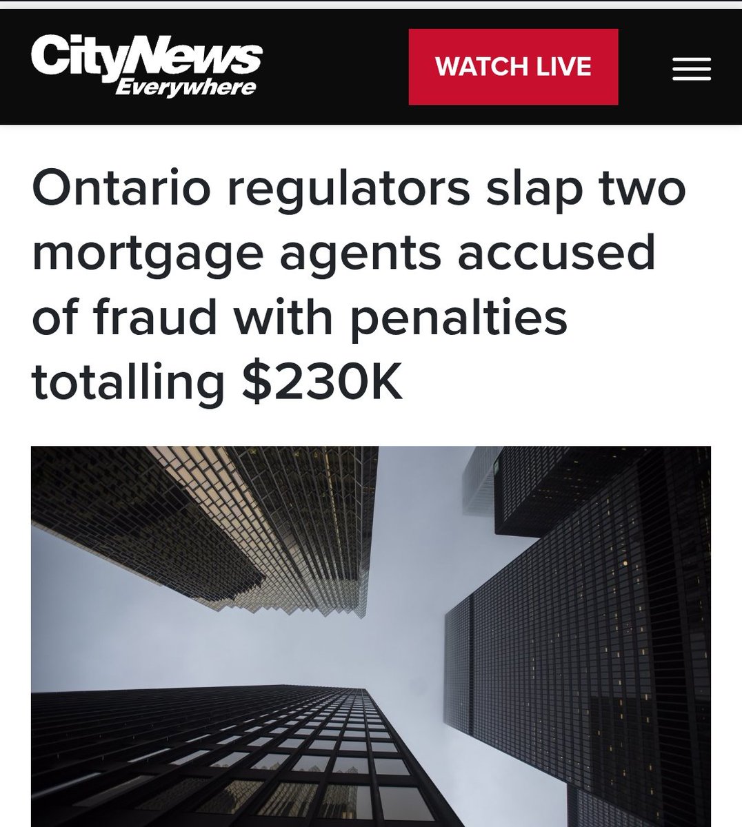Two GTA mortgage agents fined $230,000 for enabling fraud, fake documents, falsified IDs, and a $620,000 investor loss on a gas station loan.

They admitted kickbacks, concealed evidence, and still walked with settlements.

White-collar crime in 🇨🇦? Just paperwork.