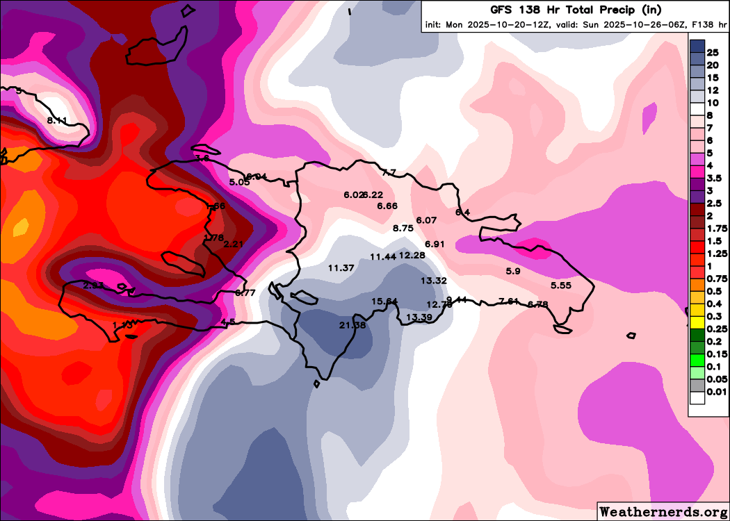 Holsteinson's tweet photo. Total de lluvia acumulada para el domingo proximo por el Invest 98L   arranca el jueves hay tiempo limpiar mañana drenajes pluviales alcaldias https://t.co/vOjjjJ2SUv
