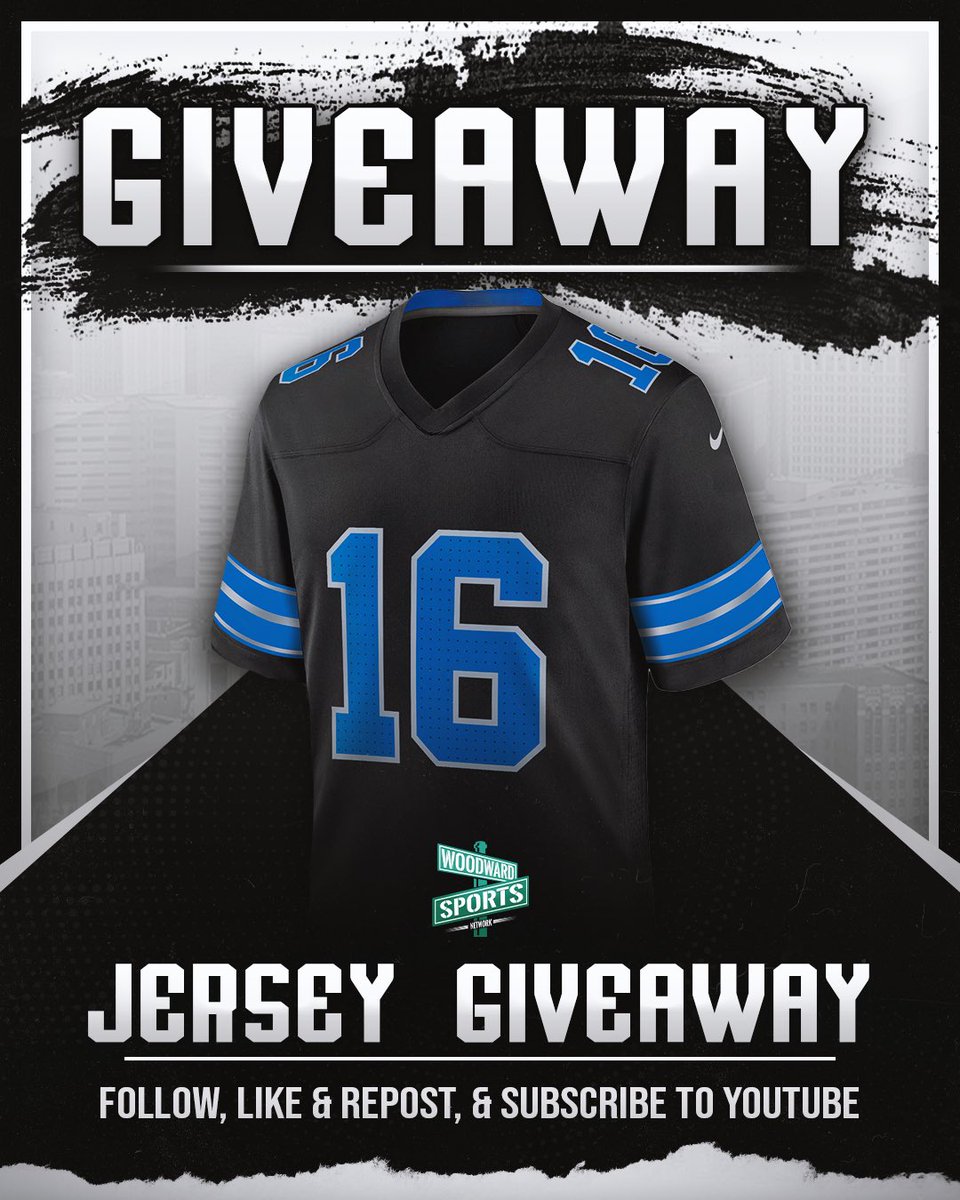 Woodward Sports Network (@woodwardsports) on Twitter photo 🚨 Woodward Sports Network is giving away a DETROIT FOOTBALL JERSEY!! 🚨
To enter to win this Jersey the steps are simple:
- FOLLOW <a href="/woodwardsports/">Woodward Sports Network</a>
- LIKE & REPOST This Post
- TAG A FRIEND in the comments
⁃ COMMENT #OnePride when done!
*You and the friend you tag must be 🚨 Woodward Sports Network is giving away a DETROIT FOOTBALL JERSEY!! 🚨
To enter to win this Jersey the steps are simple:
- FOLLOW <a href="/woodwardsports/">Woodward Sports Network</a>
- LIKE & REPOST This Post
- TAG A FRIEND in the comments
⁃ COMMENT #OnePride when done!
*You and the friend you tag must be