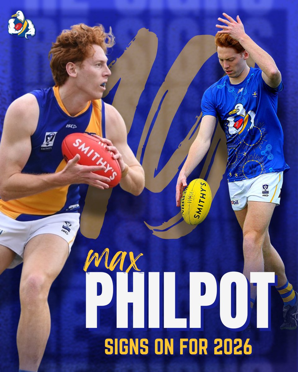 10 seasons. 1 club. 💙💛 Max Philpot is back in the middle for 2026.

After rehabbing a broken ankle in 2025, he’s ready to bring the same grit and energy that’s made him a Seagulls mainstay.

Full story here: williamstownfc.com.au/philpot-embark…
