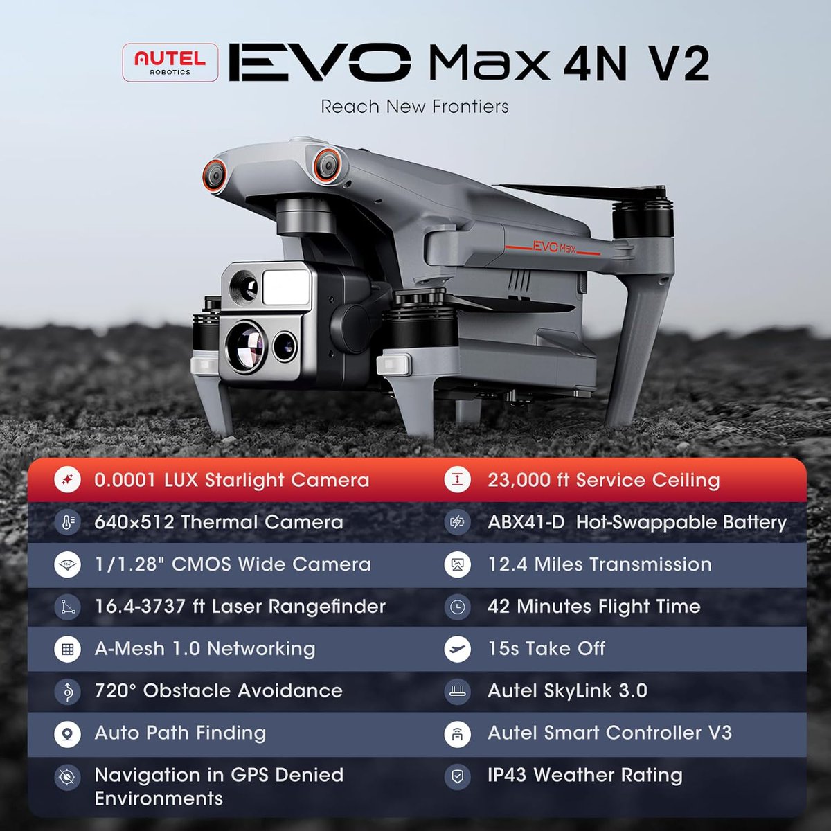 autelpilot's tweet photo. 📷Looking forward to the arrival of the Autel EVO MAX 4N V2 drone! https://t.co/12Sq4CwlfT