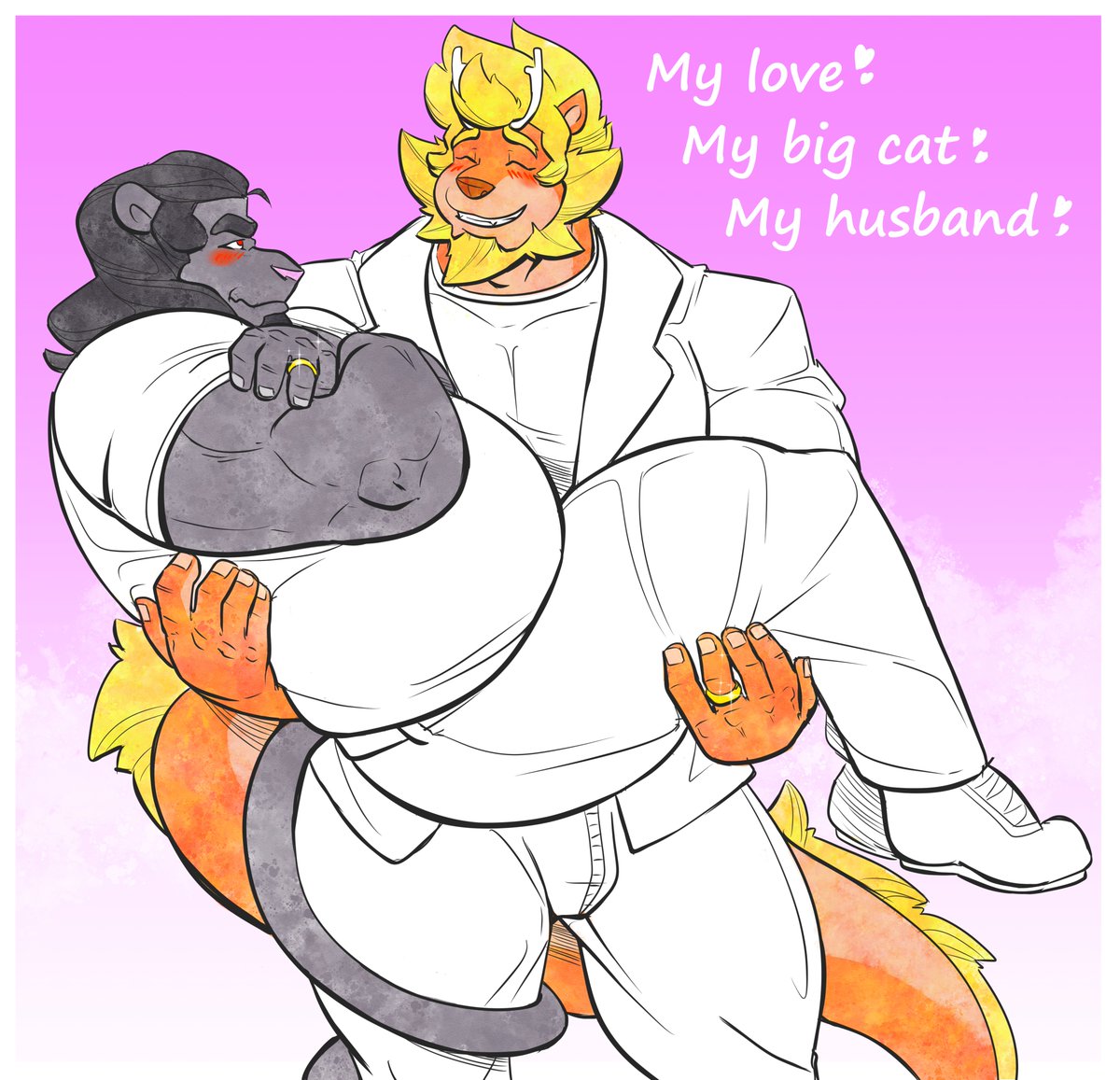 I got married today to my precious big boi, I just wanted to share it because Im very happy hehe :3