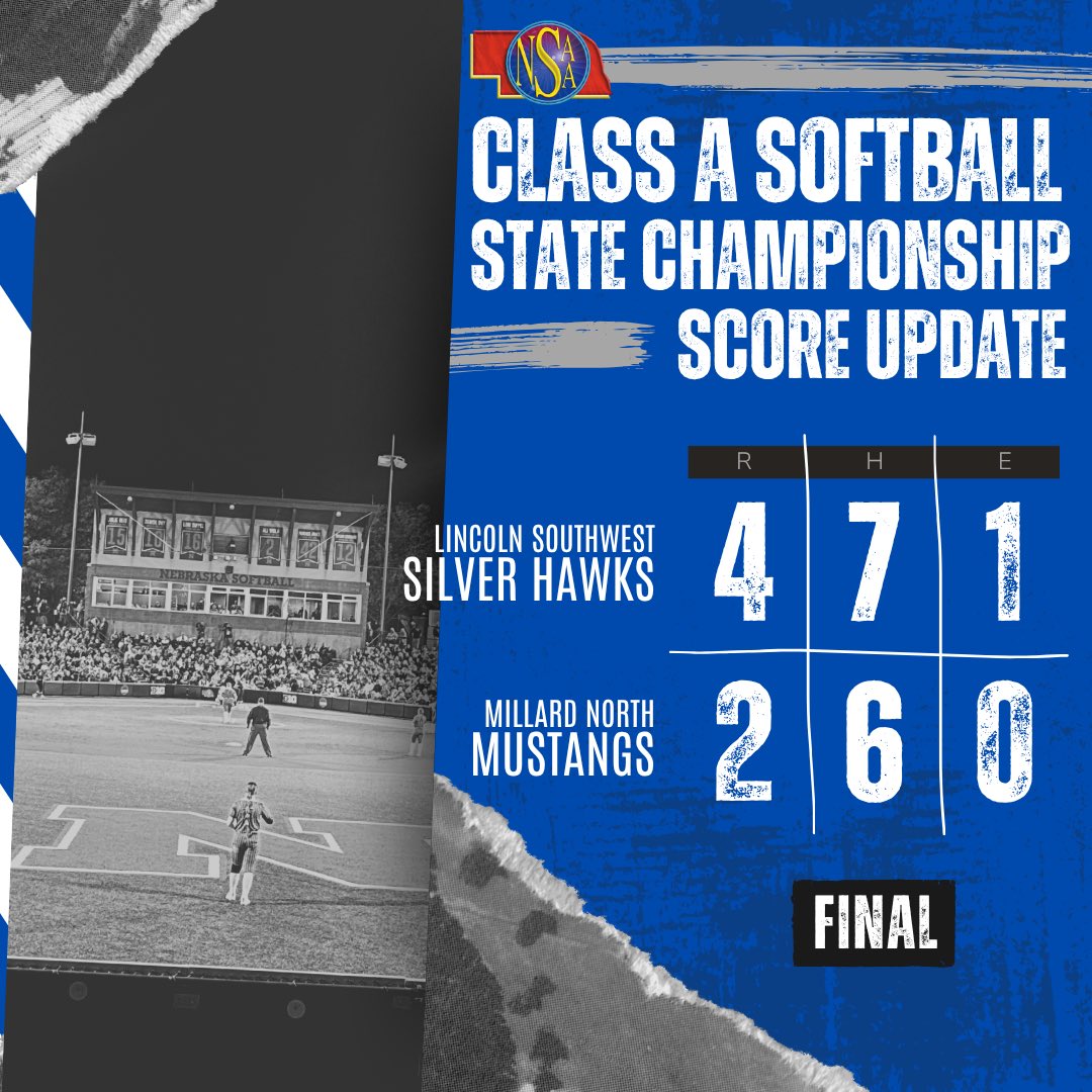 🥎 Final Score from the Class A State Softball Championship. #nebpreps