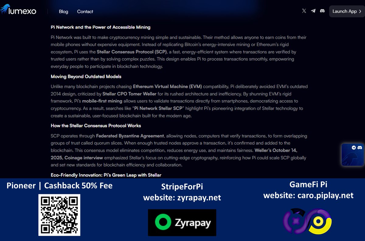 🔥  HOT NEWS! <a href="/PiCoreTeam/">Pi Network</a> | Surprise: LUMEXO (<a href="/lumexodapp/">Lumexo | Stellar Wallet</a>) Criticizes Ethereum for being outdated. Praises Pi's mission of serving real economies, suitable for the times.👇
✅ Pi Network and the Power of Accessible Mining.
✅ Moving Beyond Outdated Models.
✅ Eco-Friendly
