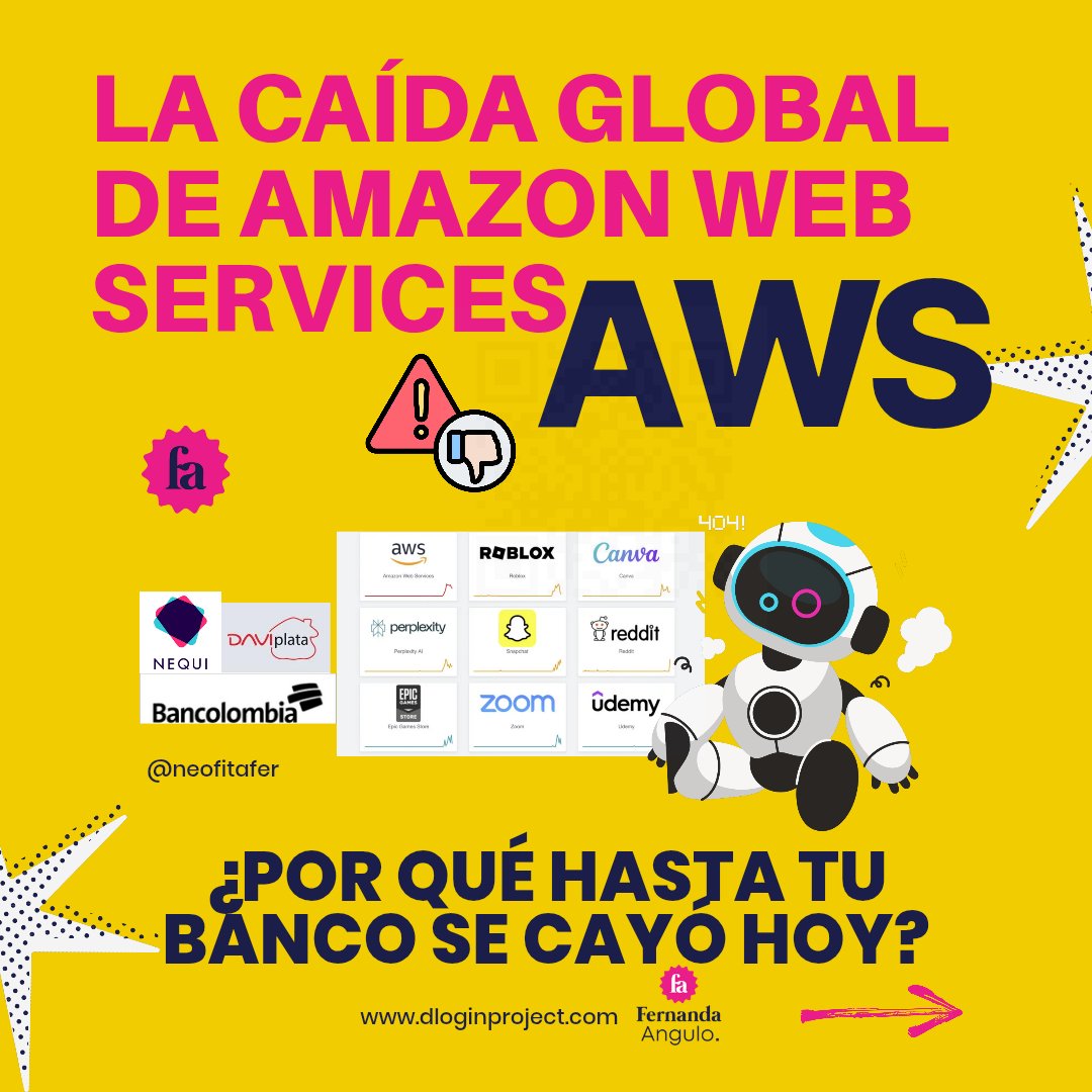 neofitafer's tweet image. Cuando la nube se derrumba: ¿por qué se cayó AWS y tu banco también?
#tecnologia #cloud #cloudcomputing #AWSoutage #caídatedelanube #finanzasdigitales #bancosenlinea #transformaciondigital #colombia #tecnologiacolombia #fintechcolombia #negociosdigitales #innovacion #IA…