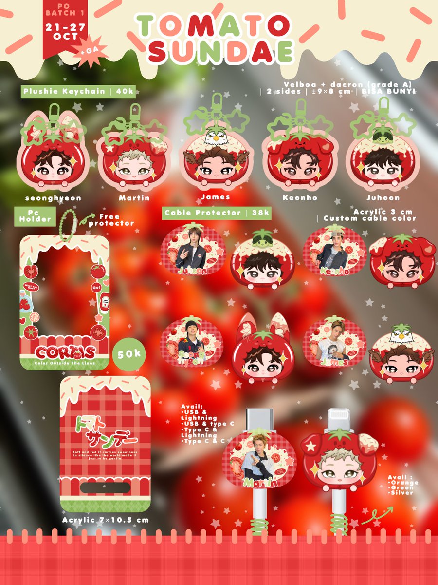 janieluvhoon's tweet image. [🔄 &amp;amp; ❤️ APPRECIATED]
OPEN PO + MINI GA 🍅

it’s time! the new tomato-themed items are finally up 🍅 everything’s soft, cute, and made with love — hope u’ll like them too ✨

📆 21–27 OCT
link &amp;amp; details below 👇