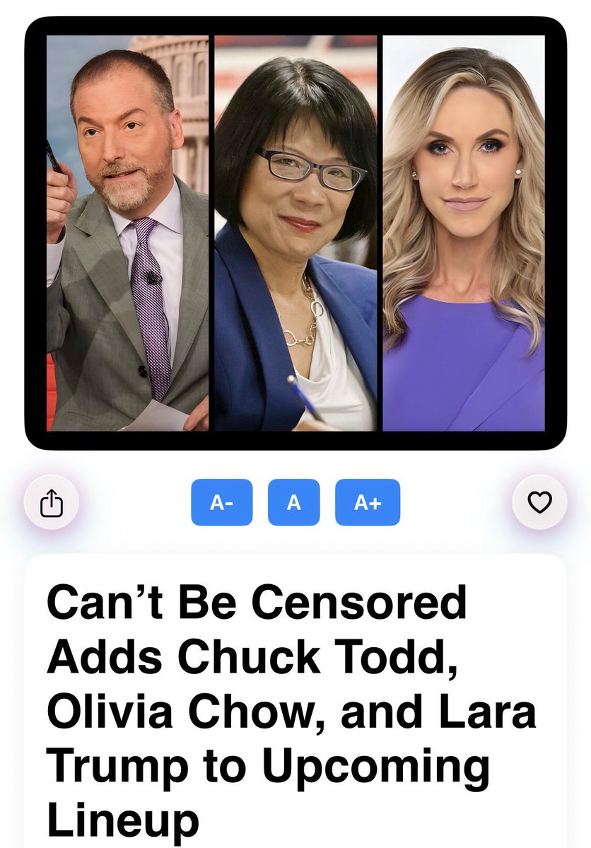 Cant Be Censored (@cantbcensored) on Twitter photo #NEW: Coming soon on Can’t Be Censored sit downs with <a href="/chucktodd/">Chuck Todd</a> <a href="/oliviachow/">Olivia Chow</a> & <a href="/LaraLeaTrump/">Lara Trump</a>, plus several other BIG names. Read more on our app.
This week’s pod with <a href="/ABDanielleSmith/">Danielle Smith</a> drops Wednesday! #NEW: Coming soon on Can’t Be Censored sit downs with <a href="/chucktodd/">Chuck Todd</a> <a href="/oliviachow/">Olivia Chow</a> & <a href="/LaraLeaTrump/">Lara Trump</a>, plus several other BIG names. Read more on our app.
This week’s pod with <a href="/ABDanielleSmith/">Danielle Smith</a> drops Wednesday!