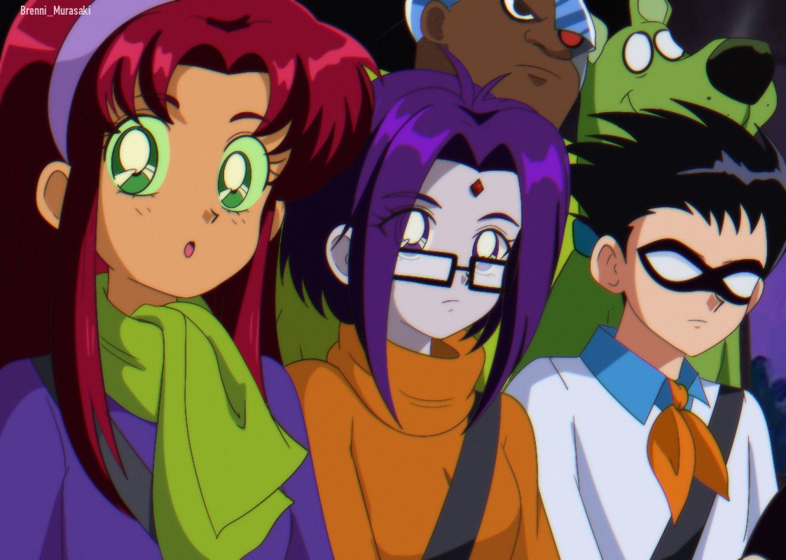Teen titans ✨#scoobydoo 
.
#teentitans #raventeentitans #starfire #robinteentitans #cyborg #beastboy #90sanimestyle