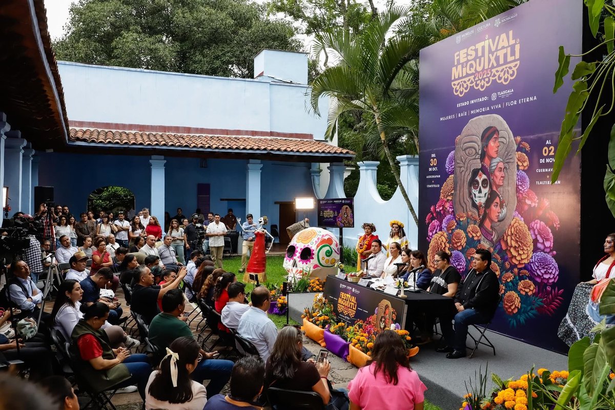 VibranteMorelos's tweet photo. 💀✨ #Miquixtli2025 llega para honrar el legado de las mujeres morelenses que han marcado nuestra historia 💜

Del 30 de octubre al 2 de noviembre vive arte, música, danza y tradición en Axochiapan, Coatetelco, Cuernavaca y Tlaltizapán, con Tlaxcala como estado invitado 🌼 https://t.co/f6vGqIqrdV