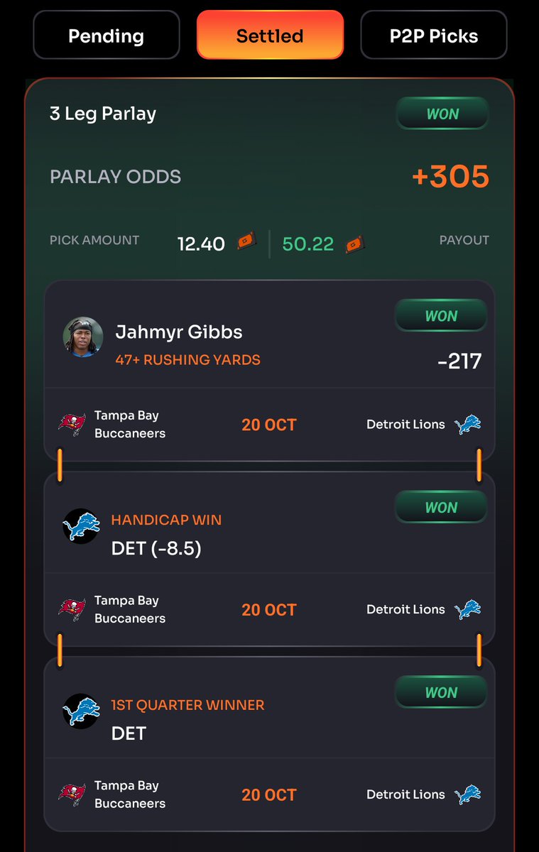 12LegionsAndSum's tweet photo. Slow motion is still motion #lions #Buccaneers #rebet #parlay https://t.co/Dk3dJxOFOH