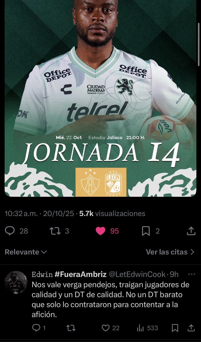 KurtCobain80's tweet photo. Ya ponte de acuerdo @LetEdwinCook !!! #FueraNacho o #PerdonameNacho solo hay una semana de diferencia @MisaiGonzalez @LeonJerseys @PielEsmeralda8 !!!! https://t.co/Gs3JOzerMr