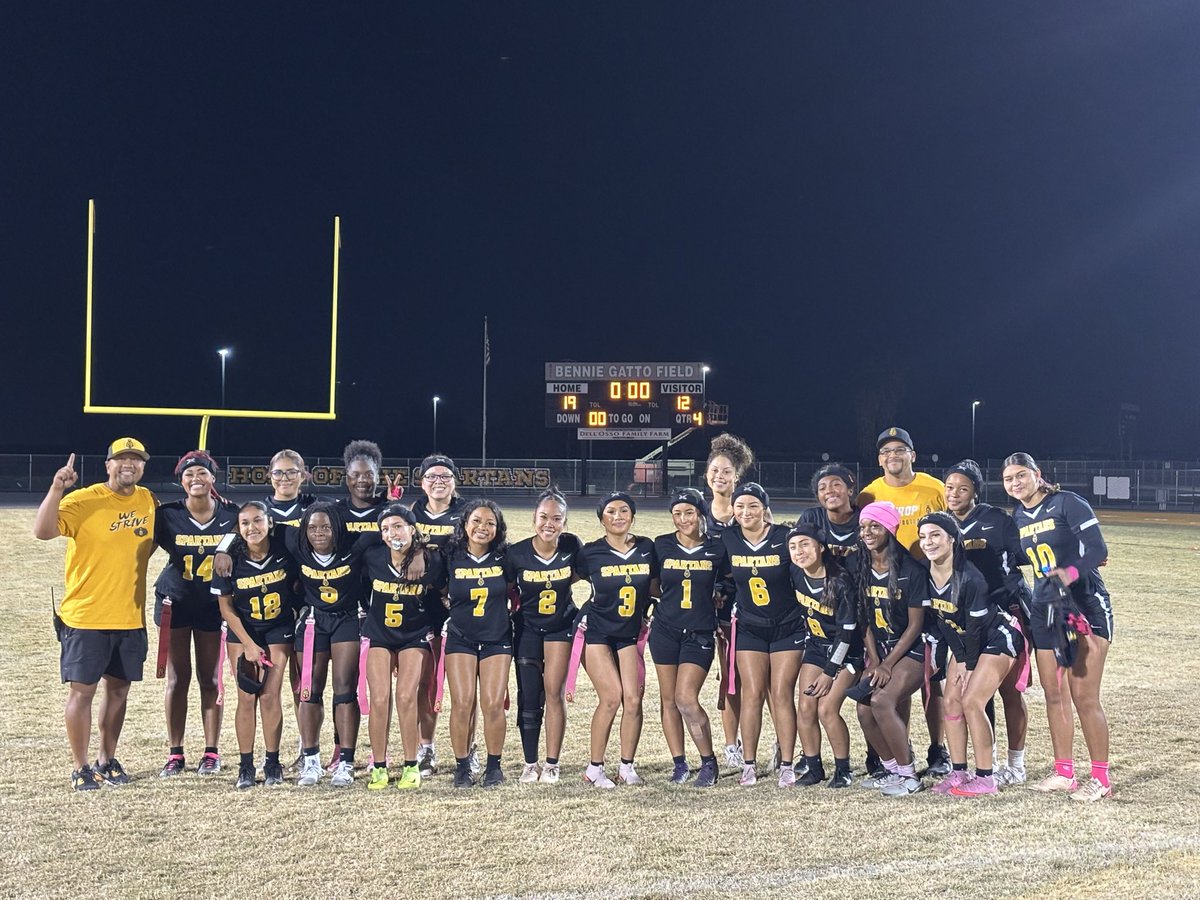 LHS_ath_dept's tweet photo. Your WAC Flag Football Champions. The Lathrop Spartans!!! https://t.co/dd3VlhSbzC