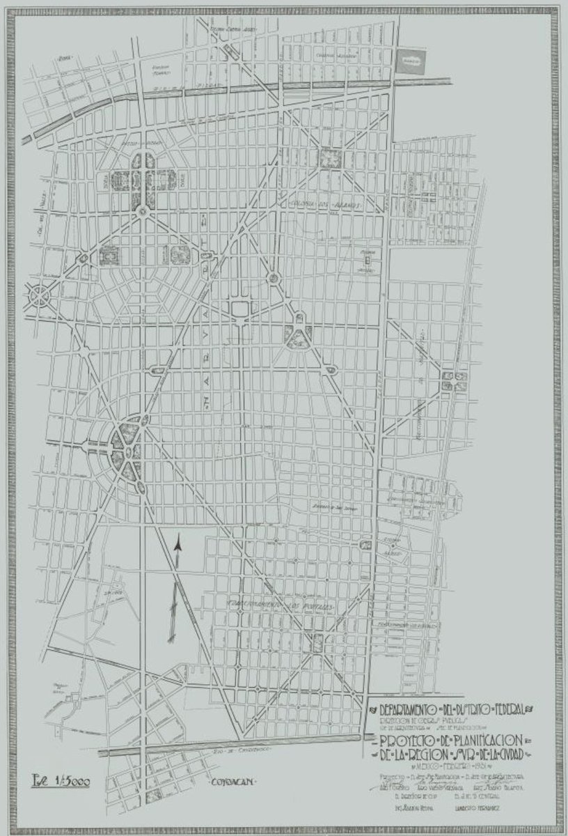 ExaArq's tweet image. Me encanta el detalle y la tipografía que se usaban en los planos, tanto urbanos como arquitectónicos, de hace 100 años.

Proyecto de Planificación para la Región Sur de |a #CDMX, (1931)
Participan los Arqs. Orozco, Vicente Mendiola, Silvano Palafox y el Director Salvador Medina.