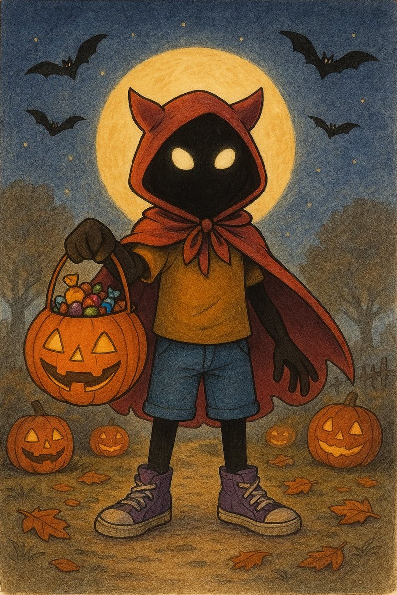 The night of magic is coming..

The shadows rise, capes flutter, and mysterious eyes glow in the dark...

My Halloween spirit is ready, are you <a href="/neukoai/">NEUKO</a>