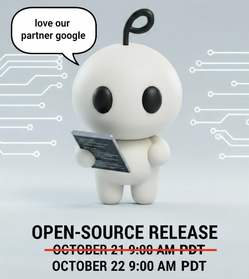 Pokee_AI's tweet photo. We love attention. We love our partners at @Google more. 

Our launch has shifted 24 hours to Wednesday at 9am PDT in order to account for @GoogleAIStudio's drop tomorrow💙 https://t.co/TAztnppwsF