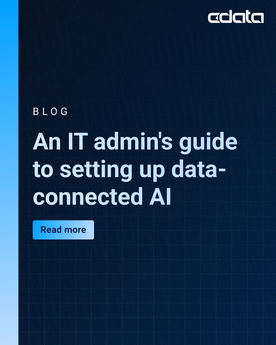 cdatasoftware's tweet image. Need to scale AI safely across your org?
CData makes it easy to connect agents to real business data—without losing control over governance, access, or context: bit.ly/48Tf6RX
#CData #ConnectAI #AI #MCP #DataStack