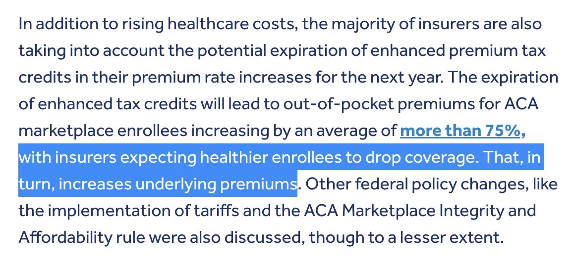 Because the ACA subsidies are expiring, insurers expect healthier people to drop their coverage, so they are increasing the cost of insurance on everybody else to make up for it. 

Looking at a 20% increase on top of the loss of subsidies. So bad.