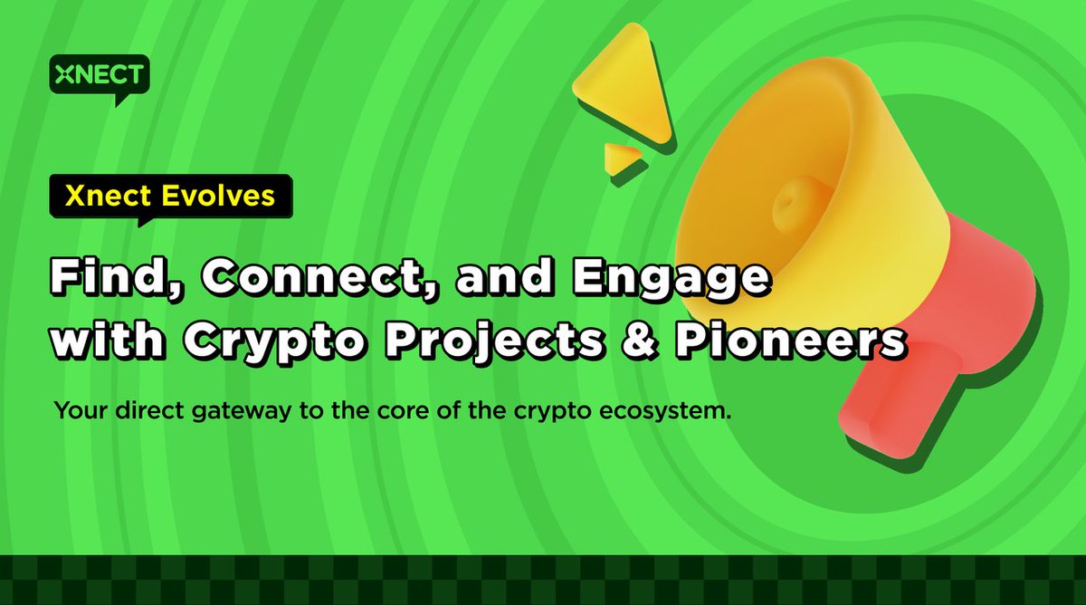 X_nect's tweet photo. 🚨Xnect Evolves: Your All-in-one Platform for Finding, Connecting, and Engaging with Tens of Thousands of Crypto Projects & Pioneers.🔔

Inspired by @cz_binance's "Pay to Reach" vision, @X_nect is built on a foundation of continuous innovation. Today, we're excited to unveil a powerful upgrade designed to streamline your discovery and connection within the crypto world.🥂

📌What's New:
✅Instant Project Discovery
Our AI-powered system now features projects across public chains, Depin, Dev tools, DeFi, and beyond. Each project is tagged with detailed labels, allowing you to precisely filter what you're looking for in seconds.⚡️

✅ Direct Pioneer Connection
Beyond projects, Xnect grants you access to a curated network of key figures, including founders, developers, investors, analysts, and KOLs. Filter by role to understand their core identity and audience reach on X.🌉

🙌Come experience the new Xnect today.🔗
🔸Hit website: https://t.co/TejQvoi2B5
🔸Install Extension: https://t.co/eGjvMKI1SV

#Xnect #BNBChain #SocialFi #AccessFi #Web3 #Crypto #AI