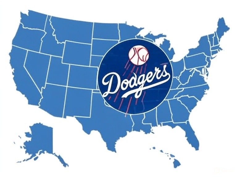 octoberstanton's tweet image. A map of who America is rooting for in the World Series