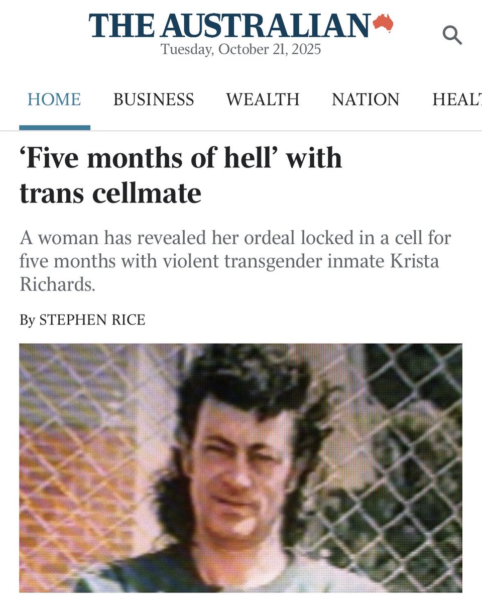 RachaelWongAus's tweet photo. 🚨🚨🚨 ANOTHER woman has come forward to reveal her 'five months of hell' locked up with trans male prisoner 'Krista Richards', after being horrified by SA Premier @PMalinauskasMP's dismissal of the safety of female inmates as a "niche issue" he "hadn't turned his mind to".    

How many more women need to share their stories of abuse and trauma before the Premier deems this an issue worthy of his attention?

🔗 https://t.co/LTPy9rJgo3

#NotOurCrimes #GetThemOut #SAparli