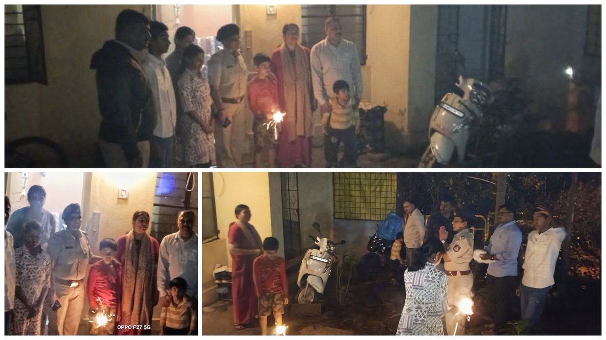 ದೀಪದಿಂದ ದೀಪವ ಹಚ್ಚಿ ಸಂಭ್ರಮಿಸುವ ದೀಪಾವಳಿ ಹಬ್ಬದ ಪ್ರಯುಕ್ತ ಬಸವನಗುಡಿ ಪೊಲೀಸ್ ಠಾಣಾ ವತಿಯಿಂದ ಪೊಲೀಸ್ ವಸತಿ ಗೃಹಕ್ಕೆ ಭೇಟಿ ನೀಡಿ, ಪೊಲೀಸ್ ಕುಟುಂಬದವರೊಂದಿಗೆ ದೀಪಾವಳಿಯ ಹಬ್ಬವನ್ನು ಸಂಭ್ರಮದೊಂದಿಗೆ ಆಚರಿಸಿ,  ಈ ಬೆಳಕಿನ ಹಬ್ಬದ ಸಂಭ್ರಮ ಎಲ್ಲೆಡೆಯೂ ಪಸರಲಿ ಎಂದು ಶುಭ ಕೋರಲಾಯಿತು...