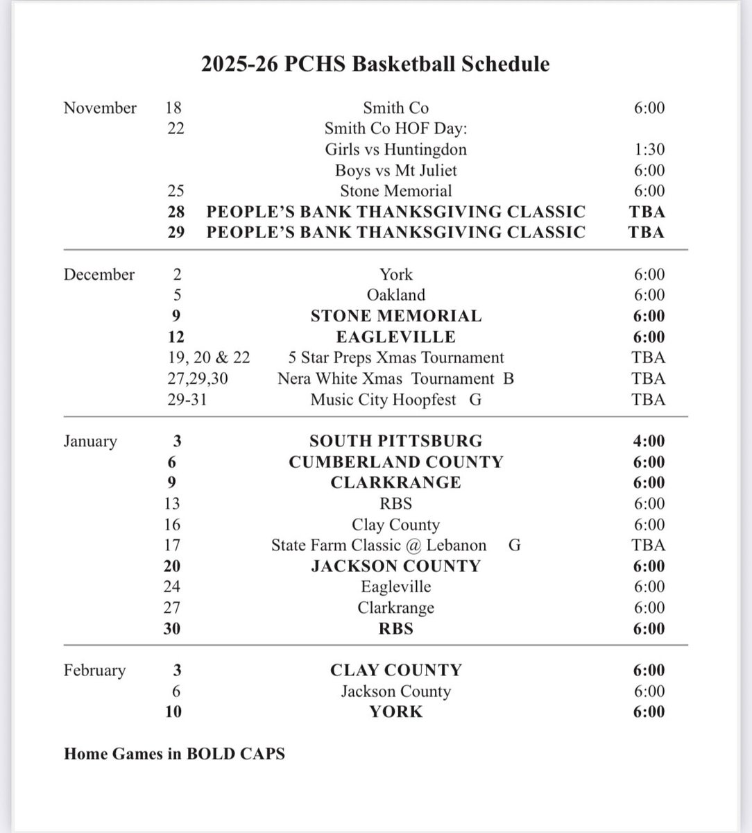 2025-26 ⁦<a href="/PickettBobcats/">Pickett Co. Boys Basketball</a>⁩ Schedule