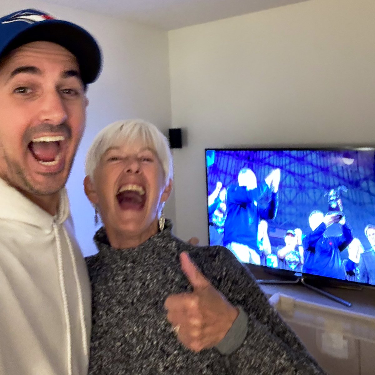 My mom flew in from Kelowna today. She was diagnosed with Alzheimer’s a couple years ago. Today she told me, “I don’t know how many more of these I’ll be able to remember… I’d love for them to win one.”

Got to watch the game with her tonight and man I loved it. Go Jays.
