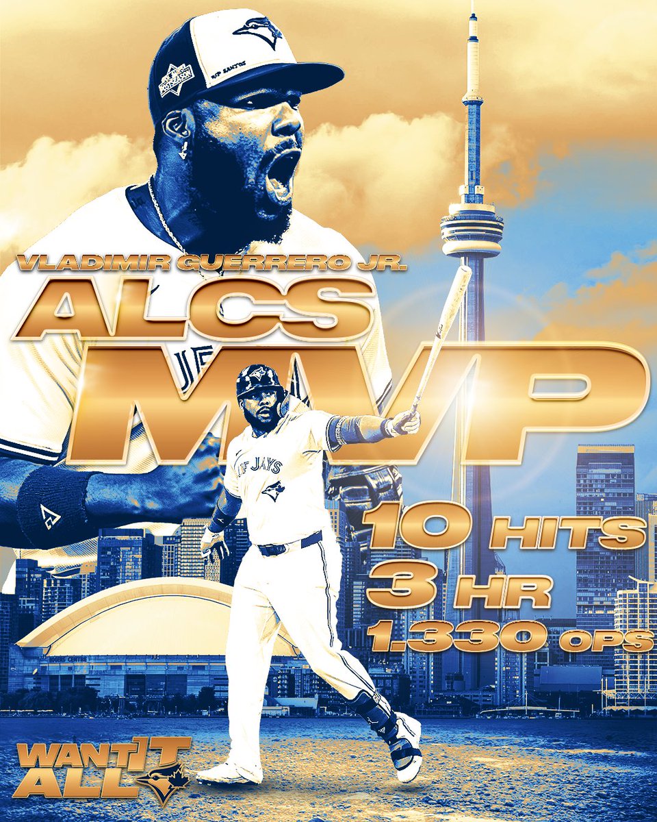 M-V-P
M-V-P

VLADIMIR GUERRERO JR. IS YOUR ALCS MVP! #WANTITALL