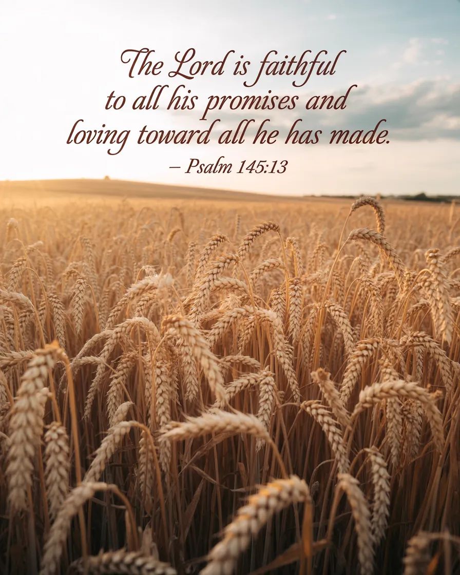 The LORD is faithful and loving toward all he has made.
The LORDS promises stand firm, never broken; never forgotten.