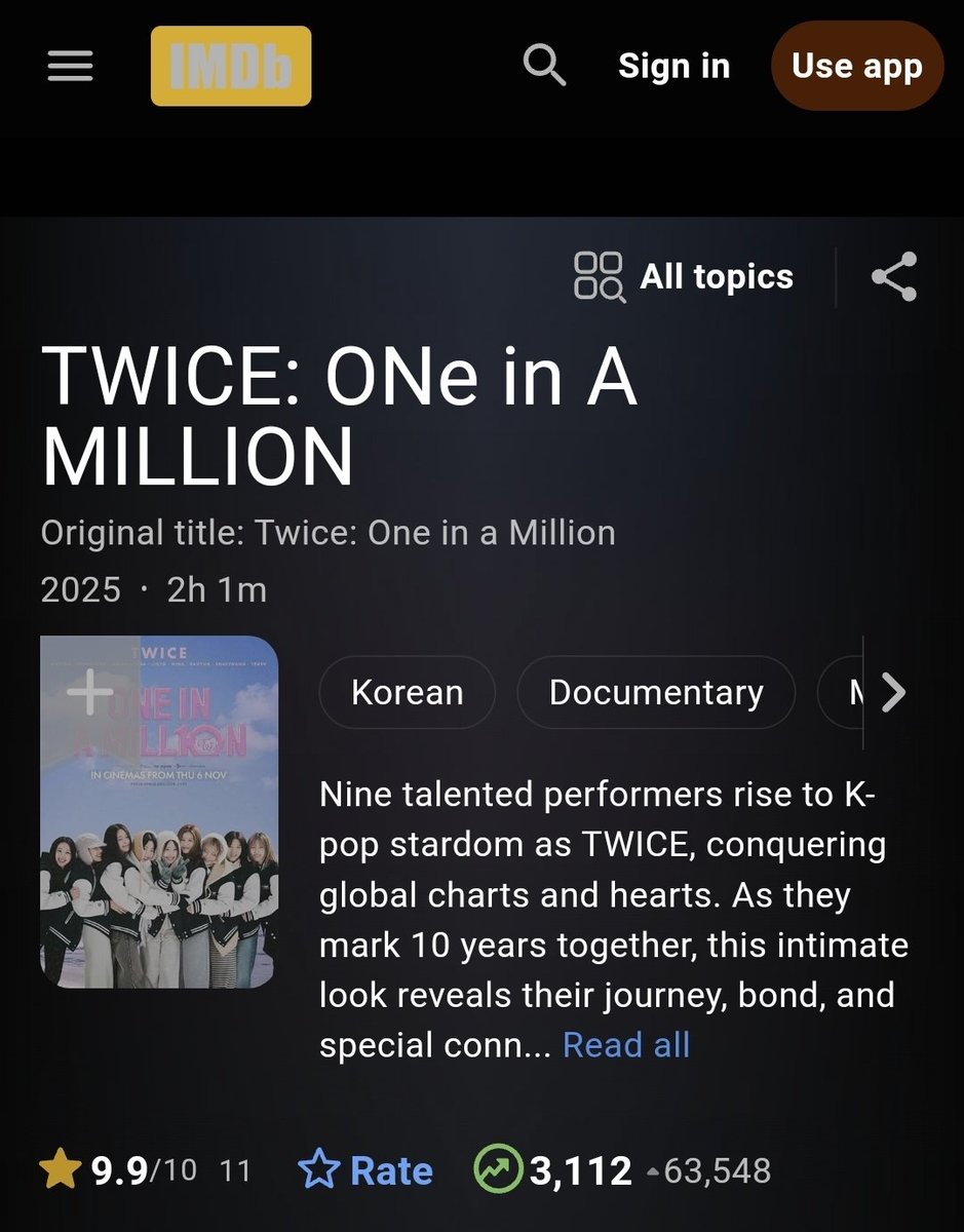 Lmar92487's tweet image. Of course the rating on imdb would be 9.9 😅