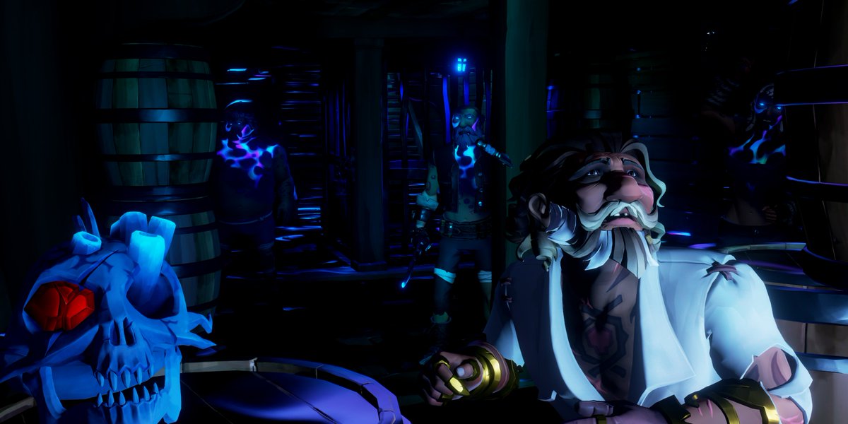 CavelierCorsair's tweet photo. It is all fun ghost stories until they tap on your shoulder.

#SOTshot Theme: Haunted Hulls
#seaofthieves @SeaOfThieves https://t.co/6PVPD2hSgZ