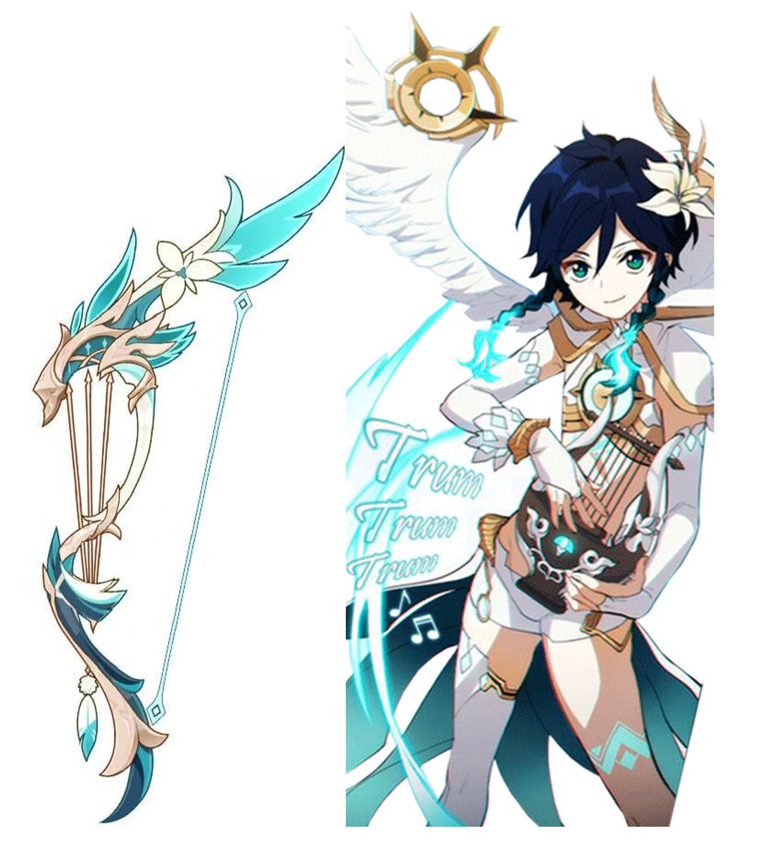 sub_reality__'s tweet photo. Greed fr got me believing that Venti's new bow is intended to match his Archon form 🙂↕️ https://t.co/TbTGSwhLkd