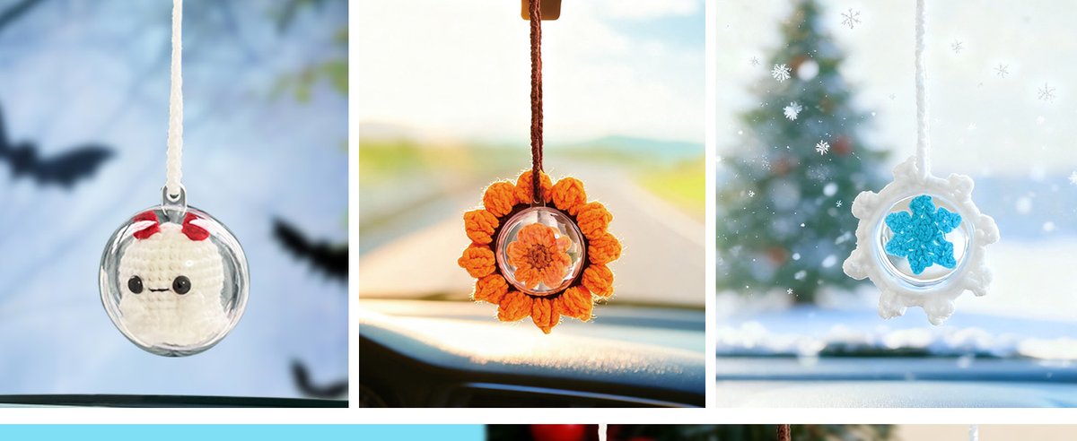 FallSugarVV's tweet image. Cute crochet car decor amazon.com/Accessories-Ha…
#crochet #gifts #women #handmade