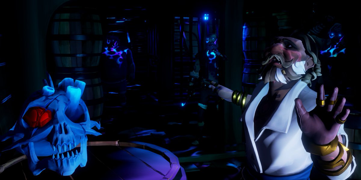 It is all fun ghost stories until they tap on your shoulder.

#SOTshot Theme: Haunted Hulls
#seaofthieves <a href="/SeaOfThieves/">Sea of Thieves</a>