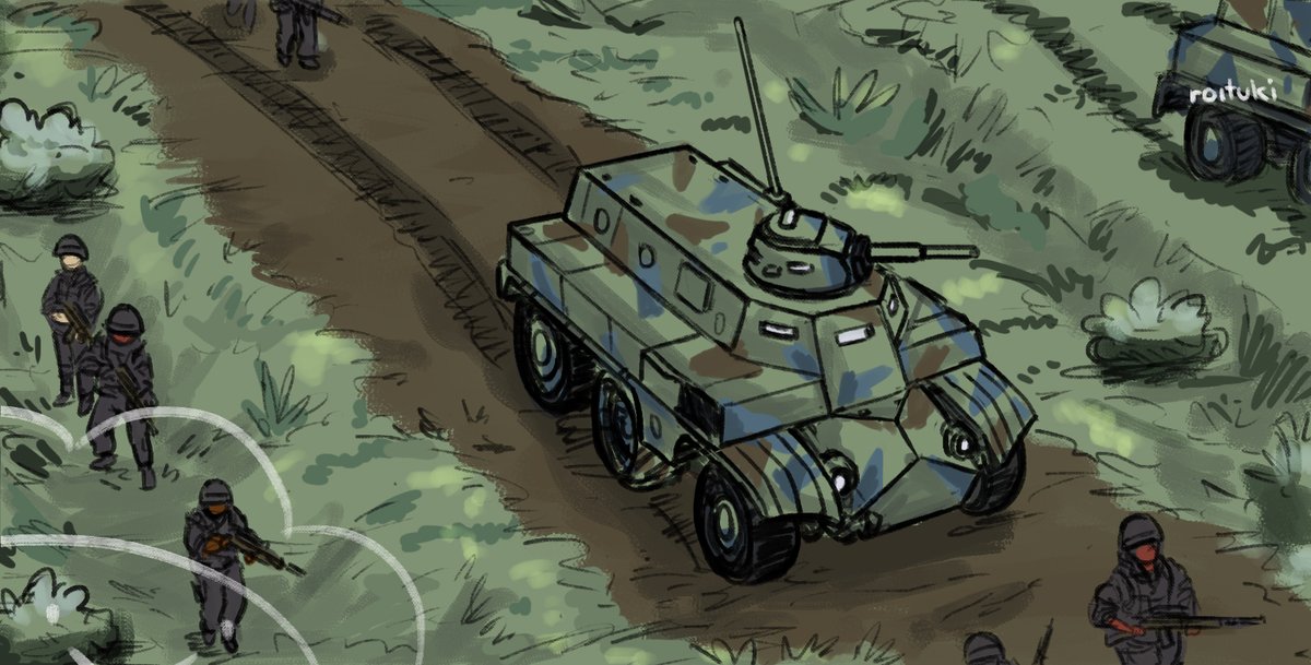choitukaee's tweet photo. quad repost time again. sorry haha I've been busy buutt new stuff soon. #sketcho #airfortress combat vehicles
Kambrian Tanks, Shirudan armor, UKNG jeep, South Arcean APC https://t.co/QSZzQKAAkp