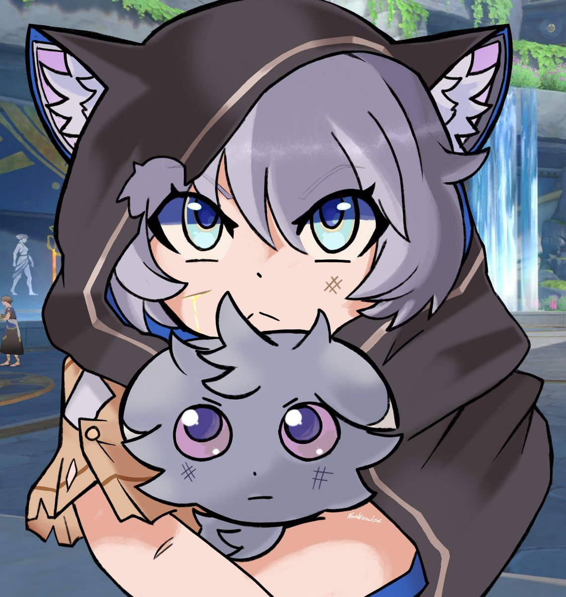 NeonWillowLeaf's tweet photo. Kitties with the BIG eyes 💎
#HonkaiStarRail #cipher #espurr https://t.co/2ubiA2ycK9