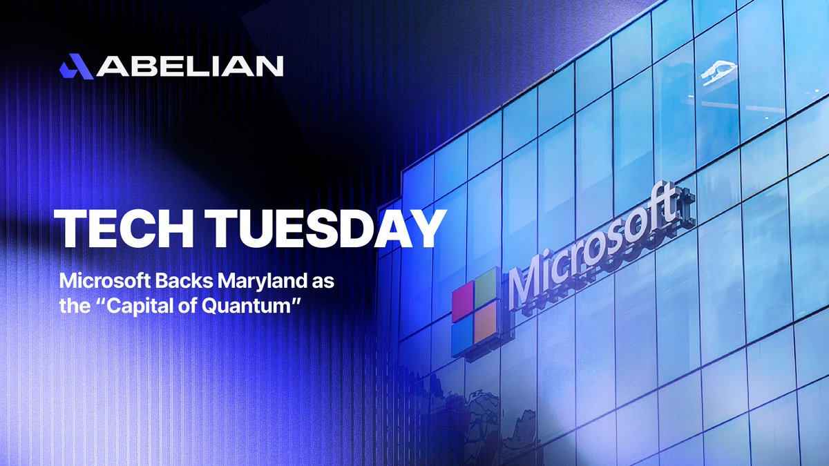 PQabelian's tweet image. #TechTuesday – Microsoft Backs Maryland as the “Capital of #Quantum” ⚛️

Big news out of the U.S.: Microsoft will open a new quantum research center at the University of Maryland’s Discovery District, reinforcing Maryland’s push to become a global quantum hub.

🔎 The Highlights…