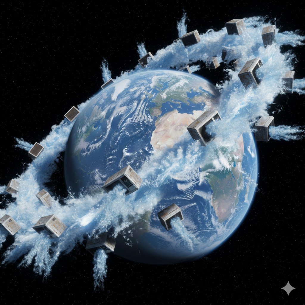 djcows's tweet image. Startup idea: AC satellites to stop climate change
