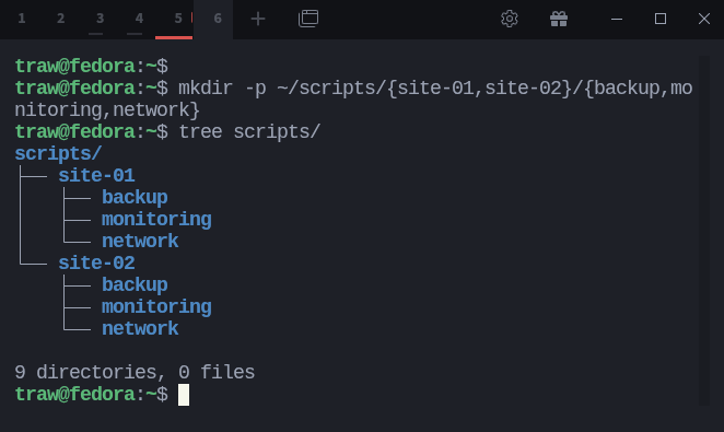 sysxplore's tweet image. Quick Linux tip:
When you need to create several directories at once, you don’t have to do it one by one.
The mkdir command supports brace expansion, letting you create multiple nested directories in a single go.
$ mkdir -p…
