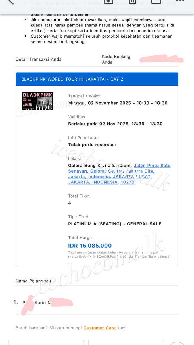 WTS WANT TO SELL 🩷🖤

BLACKPINK World Tour - Jakarta

PLATINUM A - AZ - DAY 2
Sisa 1 tiket!!

Harga di bawah harga beli

Dijual karena berhalangan hadir

Dm aku yaaa✨ open to nego