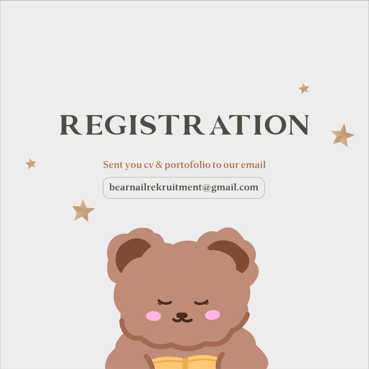 jogjakarircom's tweet image. 💅 WE’RE HIRING – BEAR THE NAIL STUDIO 🧸
📧 Kirim CV & Portofolio:
bearnailrekruitment@gmail.com
Yuk jadi bagian dari tim cantik & kreatif kami! 💕
#BearTheNail #LokerKreatif #LowonganKerja #LokerMarketing #CreativeTeam #HiringNow #LokerSolo #LokerBeauty #lokerjogja