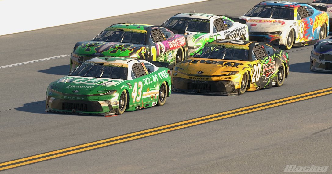 Eastern_Stars_'s tweet image. Grass Roots Cup Series Race Results (16/18) 

Talladega 250 | Round of 8 (2/3) 

P8 - @TGrenot81 
P16 - @TacticalSports7 
DNS - @Mark_BraniganJR 

#Iracing / #Talladega / #GRCS