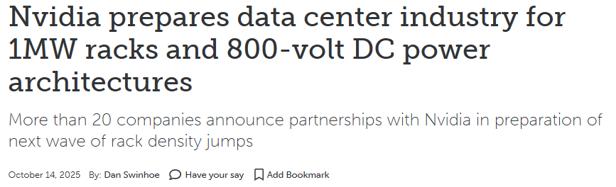 alisterp666's tweet image. Ecosystem Collaboration in Power & Cooling: The move to 800V DC and 1MW racks requires new reference designs and close collaboration across silicon, power system, and cooling vendors.
#ModularDataCenter
#ModularDataCenters
#DigitalInfrastructure
#AIDeployment
#AIInfrastructure